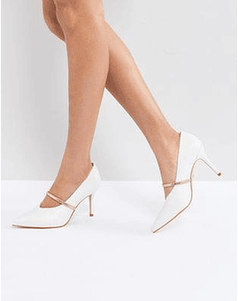 Kurt Geiger V Cut Mid Kitten Heel With Strap