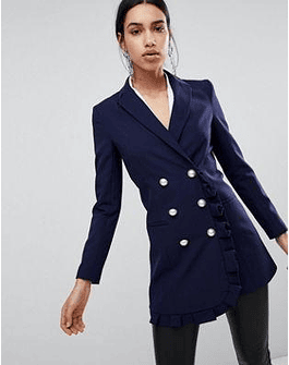 Blazer with Frill Detail