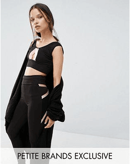 Quontum Petite Contrast Crop Top