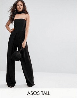 TALL Bandeau Jumpsuit With Neck Strap Detail