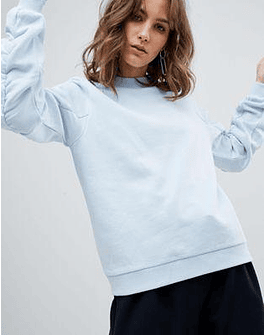 Selected Femme Ruched Sleeve Sweater Sweater