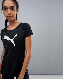 Puma Running Short Sleeve Logo T-Shirt