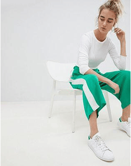 DESIGN side stripe culotte