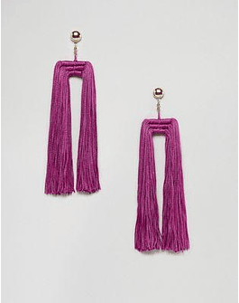 DESIGN Statement Double Tassel Earrings