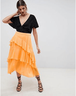 DESIGN floaty midi skirt