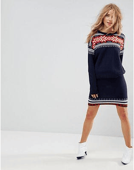 Holidays Two-piece Skirt in Fairisle