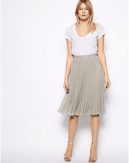 Mango Metallic Midi Skirt