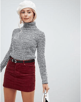 Brave Soul Issue Roll Neck Longline Sweater