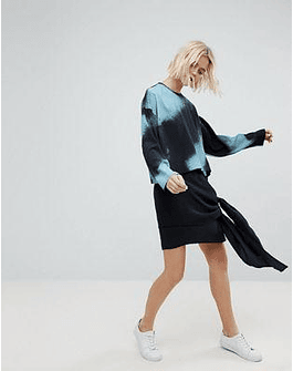 Weekday Waterfall Asymmetric Hem Skirt