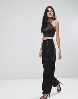 Lipsy Corset Detail Wide Leg Pant