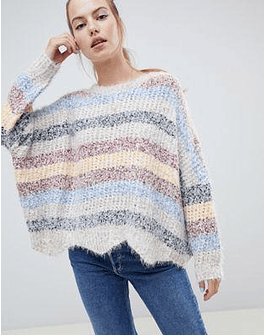 Wild Flower Striped Sweater