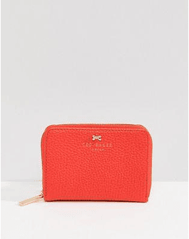 Ted Baker small zip purse in textured leather