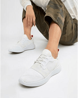 Calvin Klein Meryl knit white logo sneakers