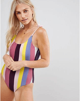 Ted Baker Penolia retro stripe swimsuit