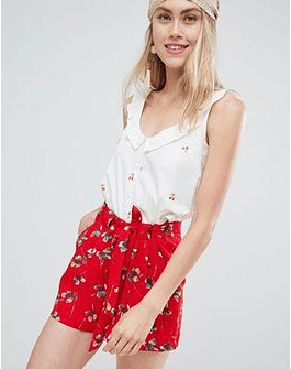 Brave Soul Ada Shorts in Floral Print