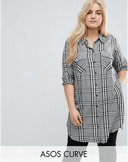 DESIGN CURVE Shirt in Check Print