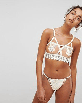 Elissa Poppy Pretty Latex Bridal Thong