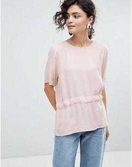 Selected Femme Drop Hem Blouse