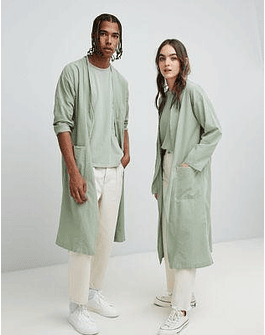 Seeker Kimono Style Lab Coat in Organic Cotton