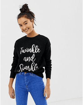 New Look Twinkle & Sparkle Holidays Sweater