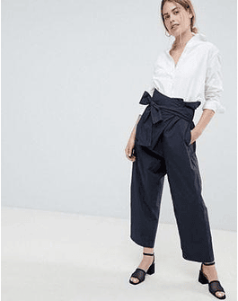 DESIGN tie waist clean casual pants