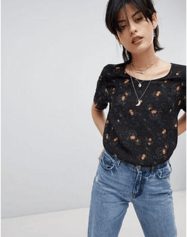 Maison Scotch Silky Feel Printed Top