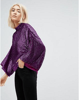 Embellished Batwing Top