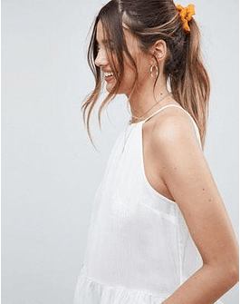 DESIGN trapeze top in crinkle