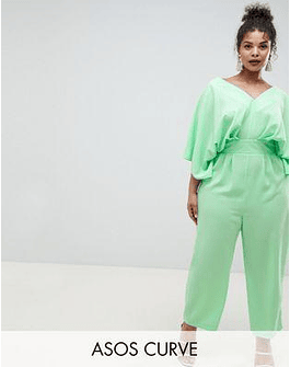 DESIGN Curve Jumpsuit With Kimono Sleeve And Peg Leg