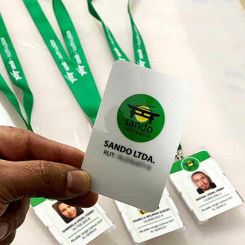 Credencial + lanyard + porta credencial acrílica