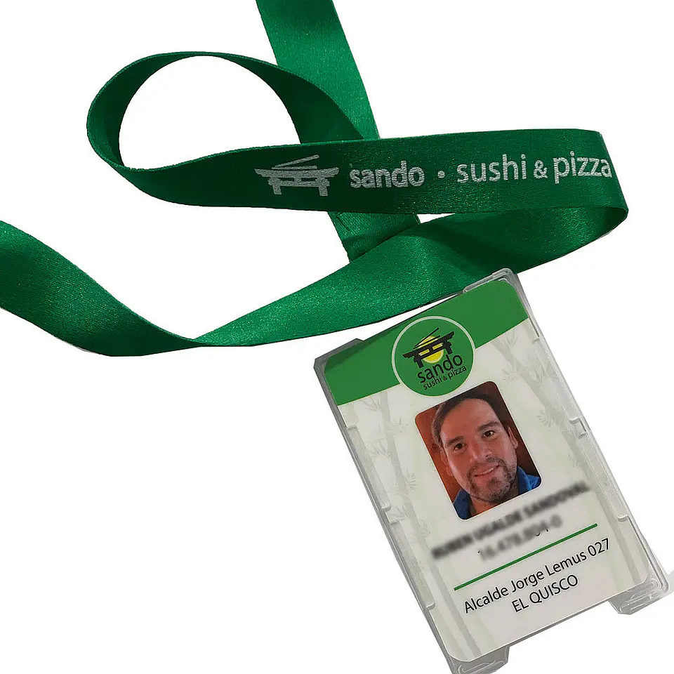 Credencial + lanyard + porta credencial acrílica 1