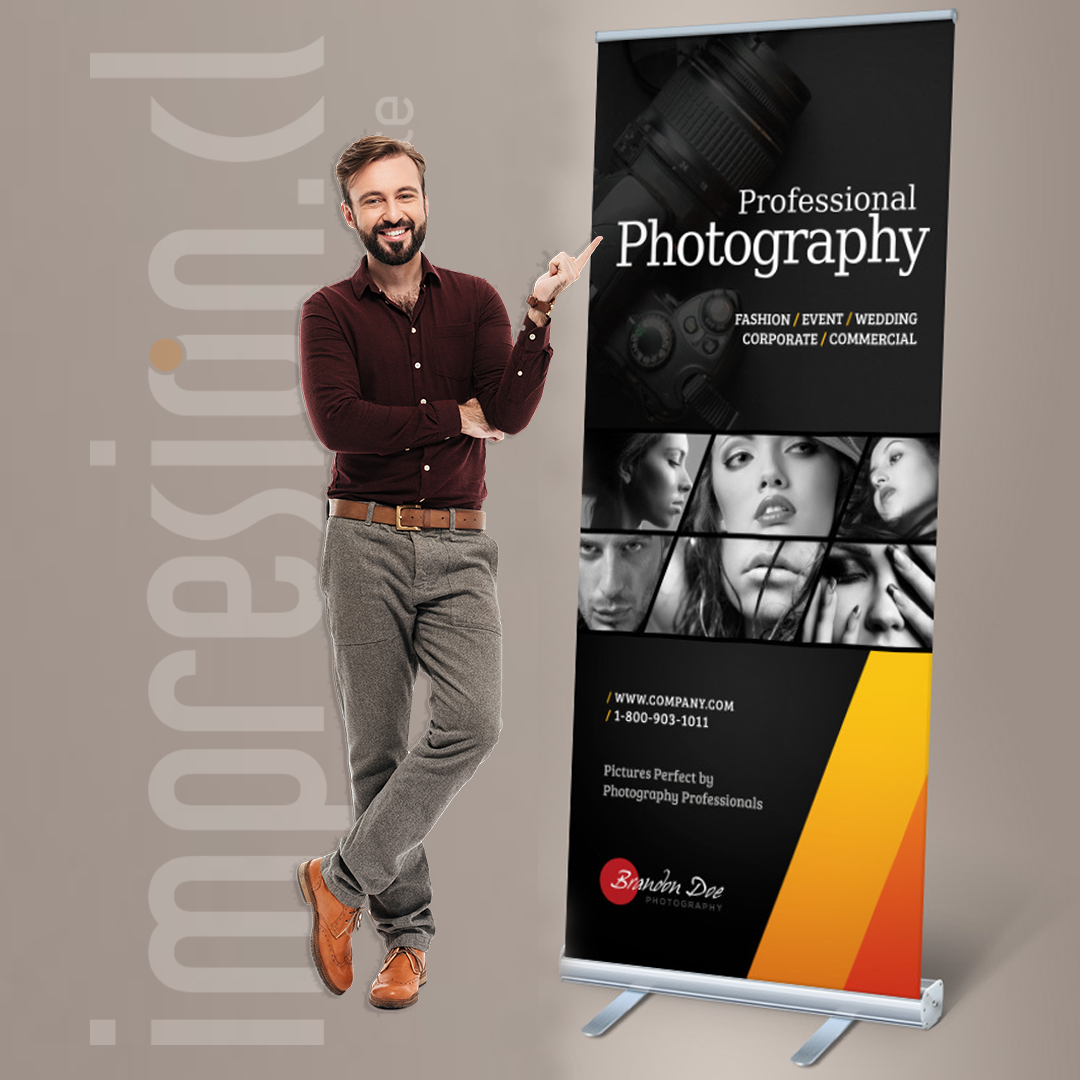 Pendón Roller Publicitario 80×200 cm Personalizado | Incluye Estructura y Bolso