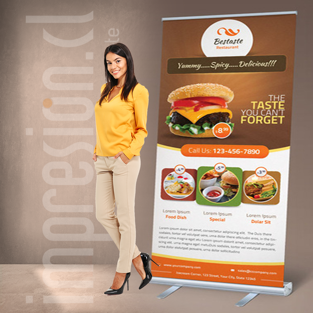 Pendón Roller Publicitario 100×200 cm Personalizado | Incluye Estructura y Bolso