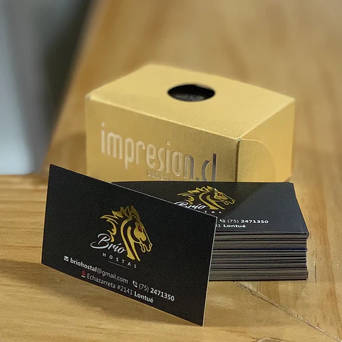 Tarjetas con folia metálica
