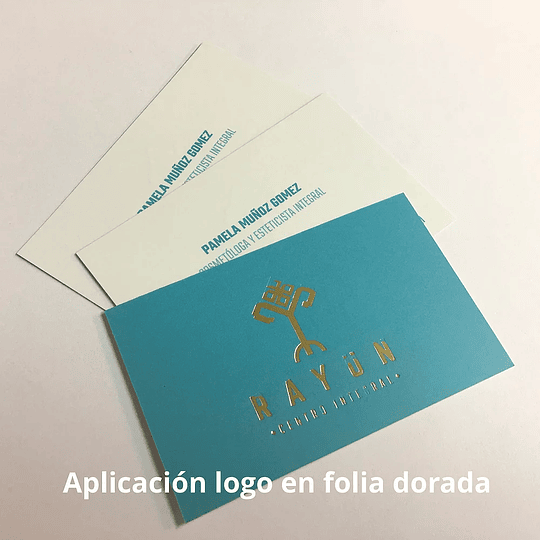 Tarjetas con folia metálica 