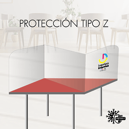 Protecciones acrílico transparente tipo "Z"