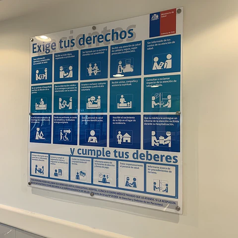 Cartel Deberes y Derechos en acrílico