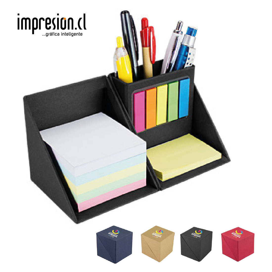 Memo Set Cubo Ecológico con Porta-Lápices