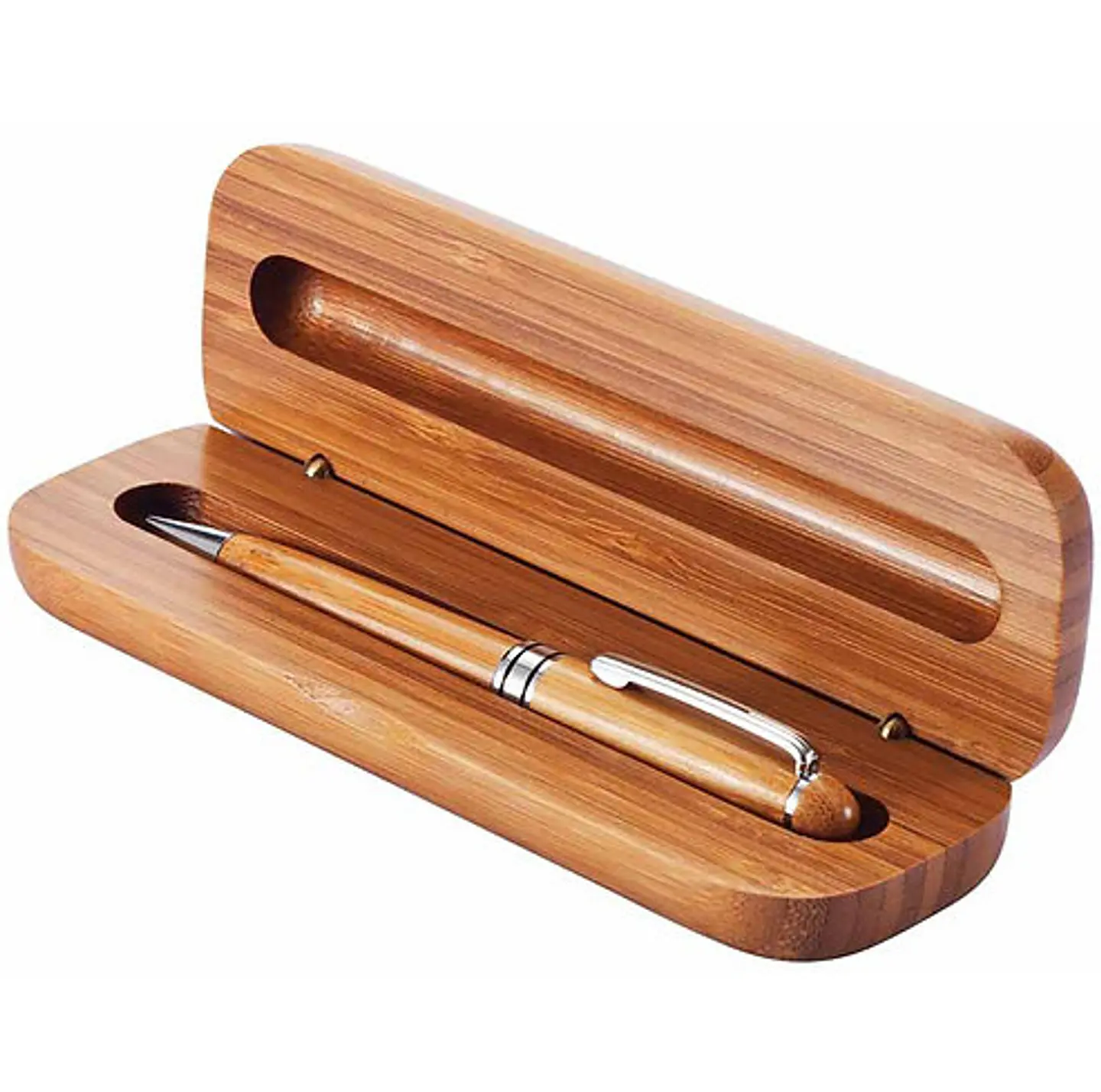 Bolígrafo de bamboo con estuche personalizado 1