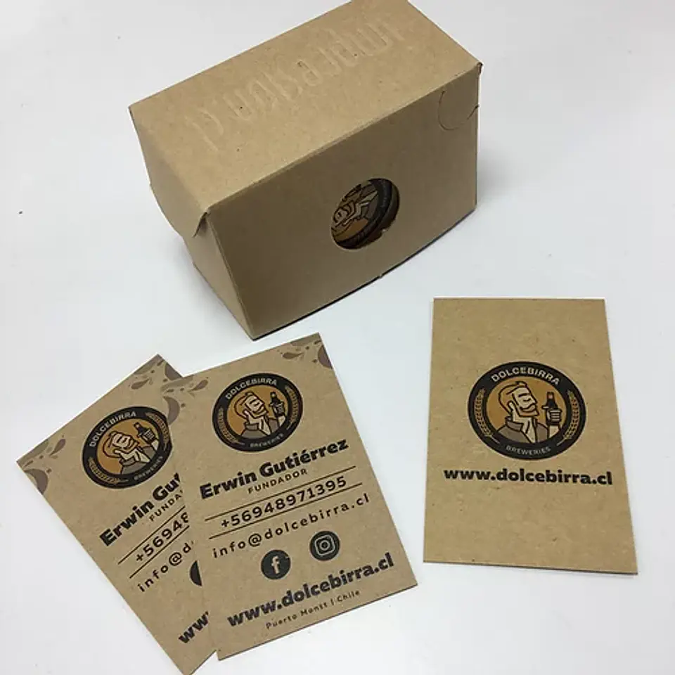 Tarjetas Eco Kraft Personalizadas 1