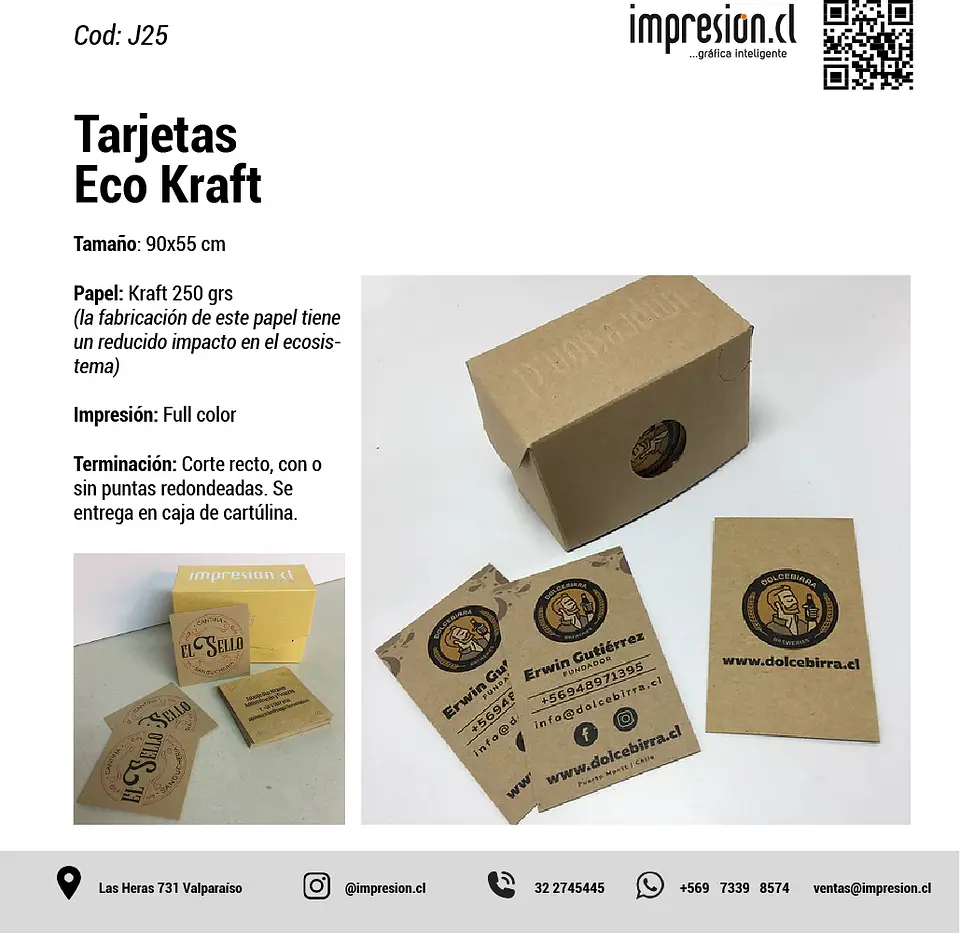 Tarjetas Eco Kraft Personalizadas 3