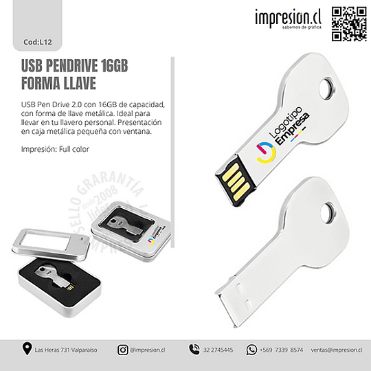 Pendrive 16 GB con forma de llave