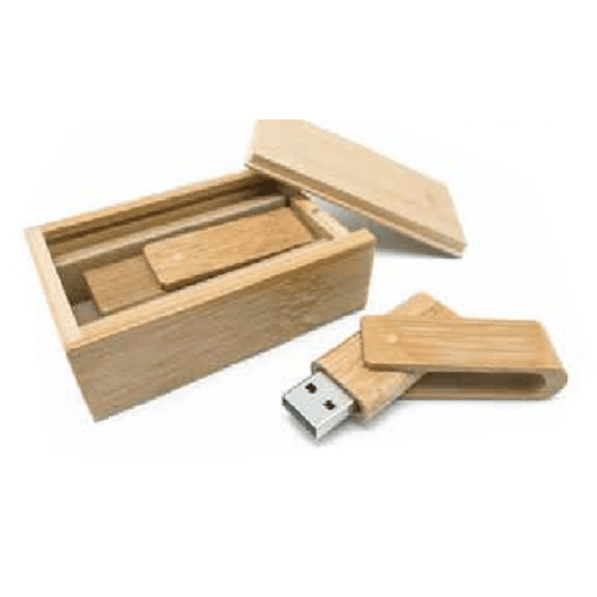 Pendrive 16 GB de bamboo con caja