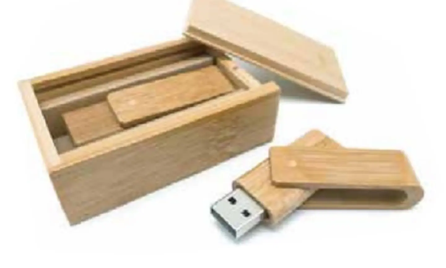 Pendrive 16 GB de bamboo con caja 2