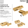 Pendrive 16 GB de bamboo con caja