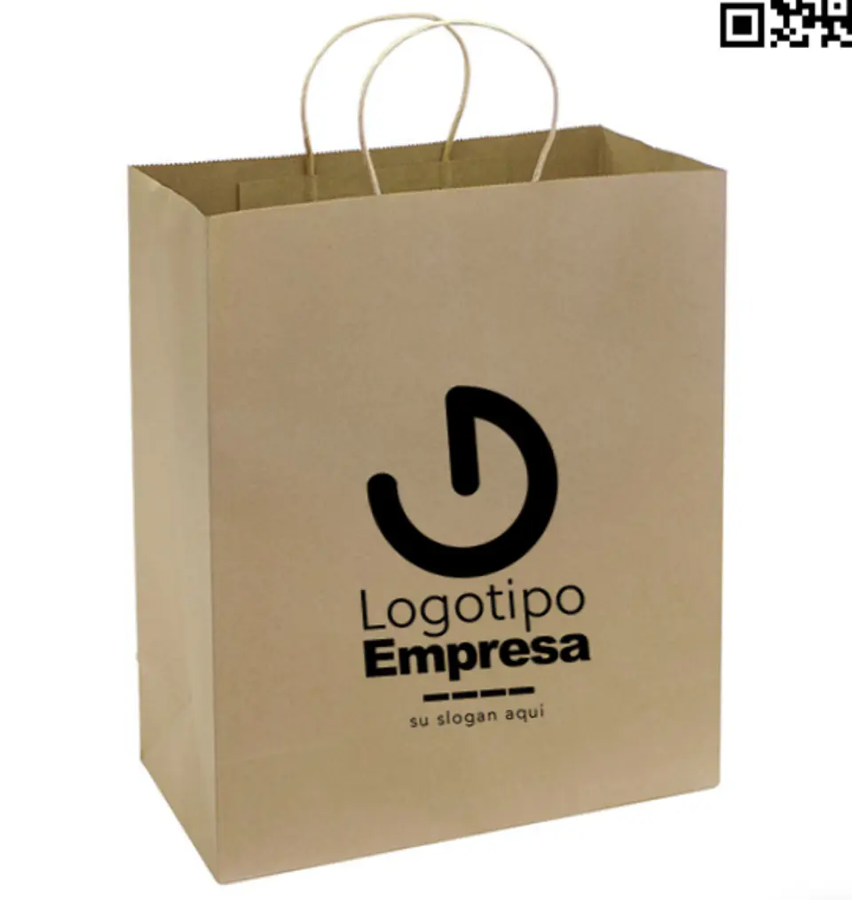 Bolsa de papel kraft 33x40x15 cm personalizada 1