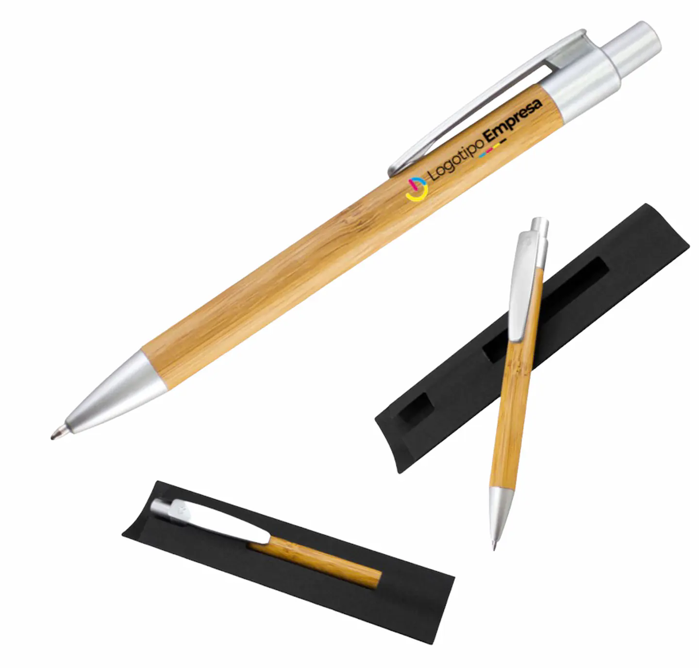 Bolígrafo de bamboo personalizado 1