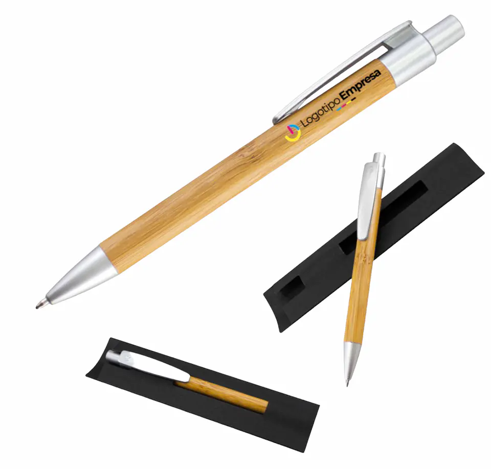Bolígrafo de bamboo personalizado 1
