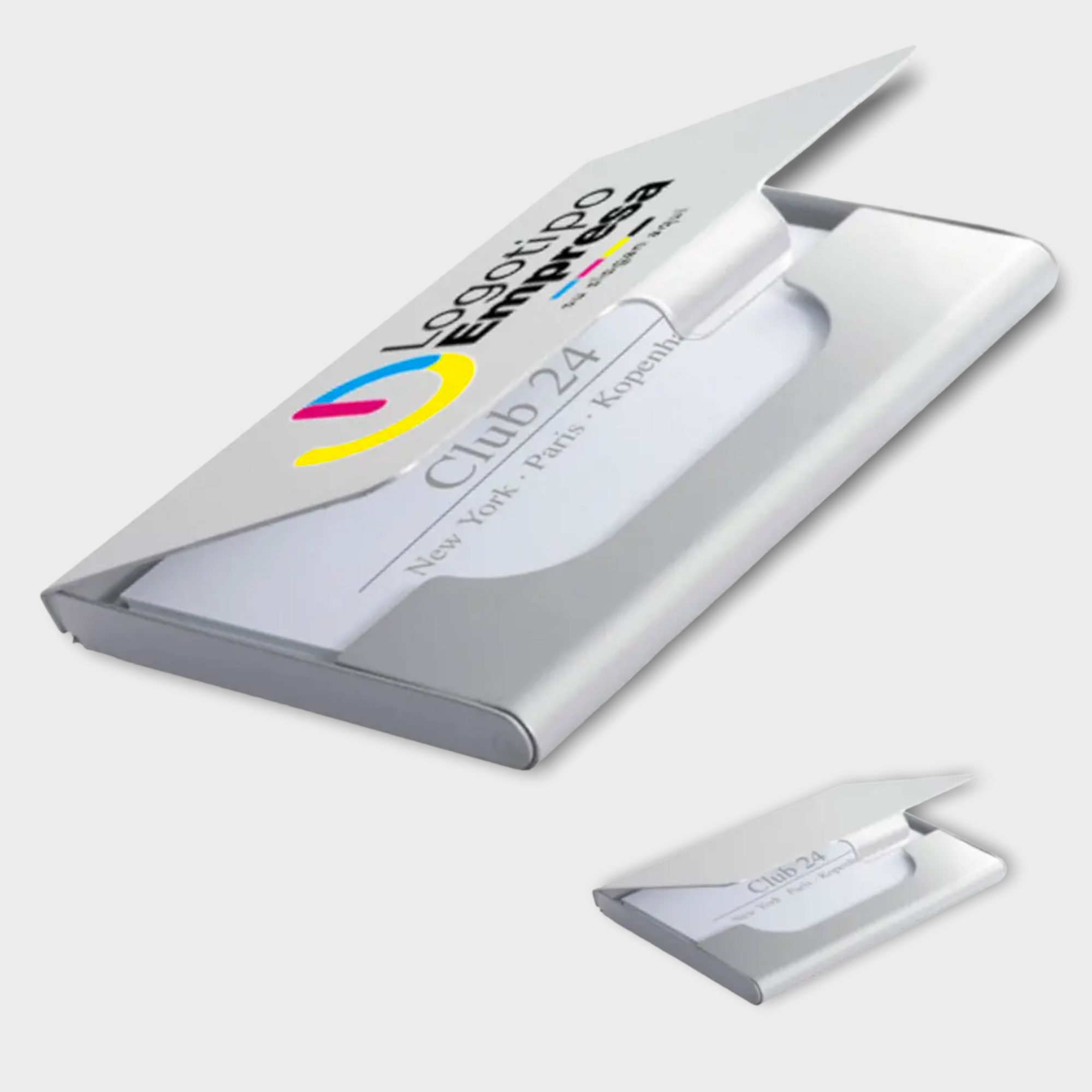 Tarjetero de aluminio