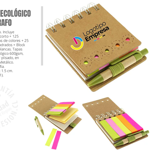 Memo set ecológico con bolígrafo 
